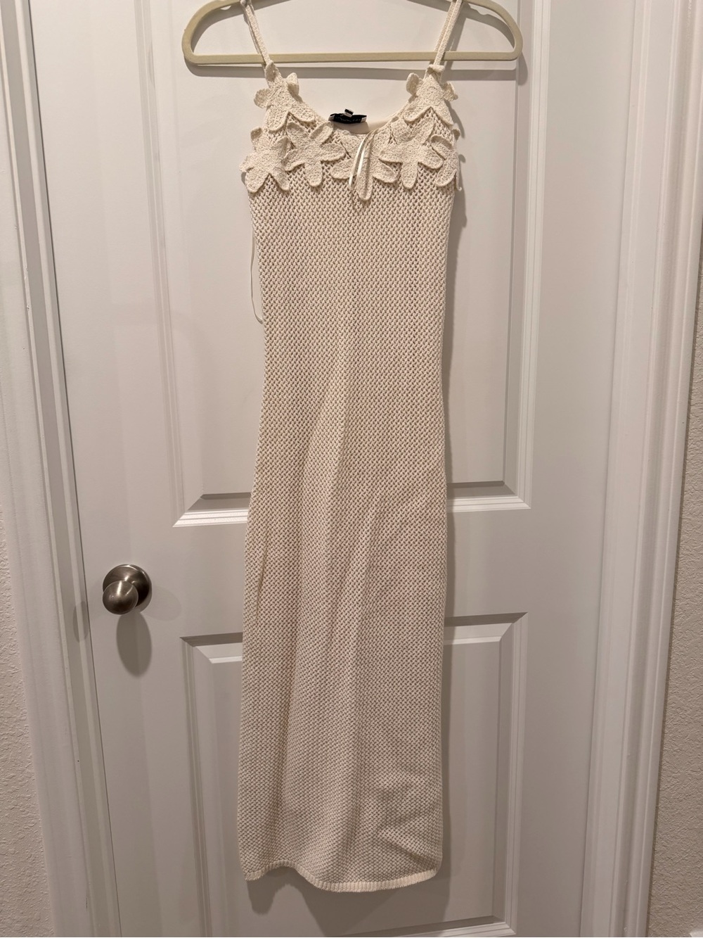Freshman 1996 Cream Crochet-Trim Maxi Dress